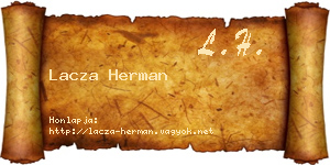 Lacza Herman névjegykártya